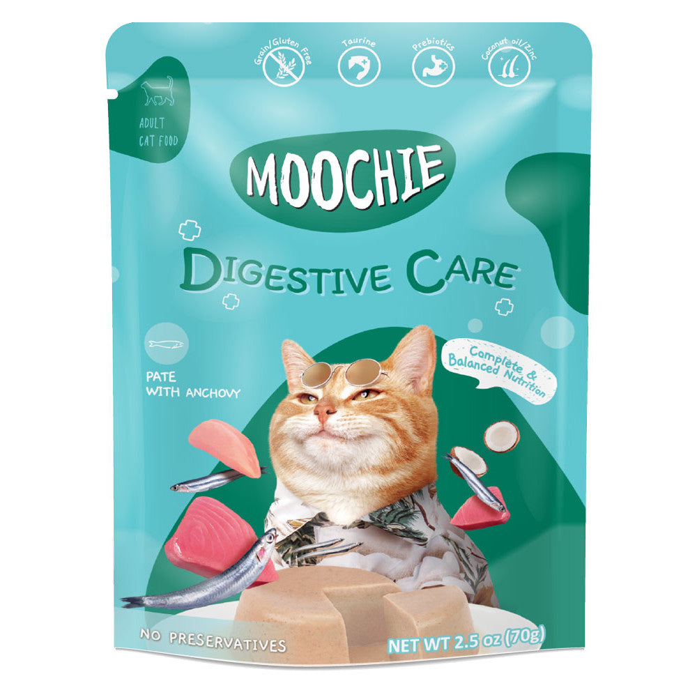 Moochie Cat Food Pate With Anchovy - Digestive Care Pouch