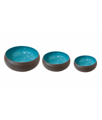 Pado S S Double Wall Bowl - Blue and Grey