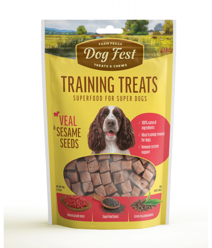 Dog Fest Training Treats Veal & Sesame Seeds 90g
