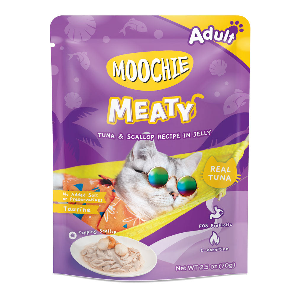 Moochie Cat Food Tuna & Scallop Recipe In Jelly Pouch