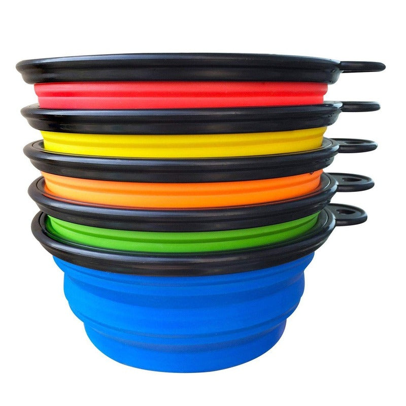 Silicone Pet Dog Food Water Travel Bowl