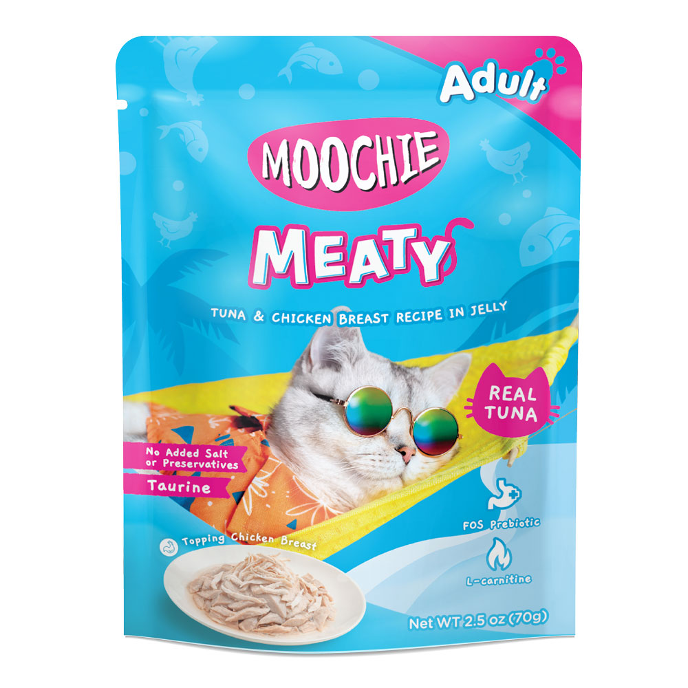 Moochie Cat Food Tuna & Chicken Breast Recipe In Jelly Pouch